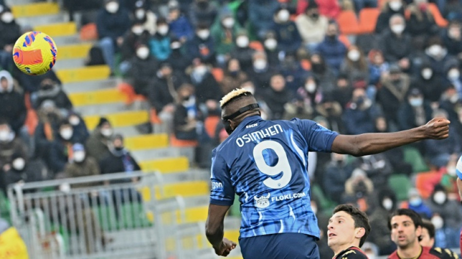 Osimhen fires Napoli to within point of summit with Venezia winner