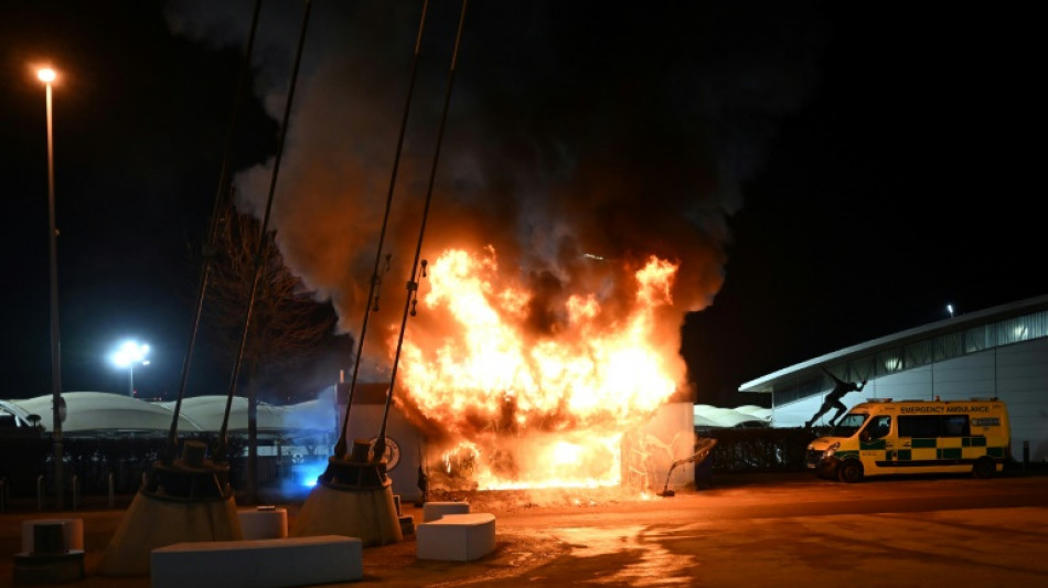 Fire erupts outside Man City stadium before Champions League clash